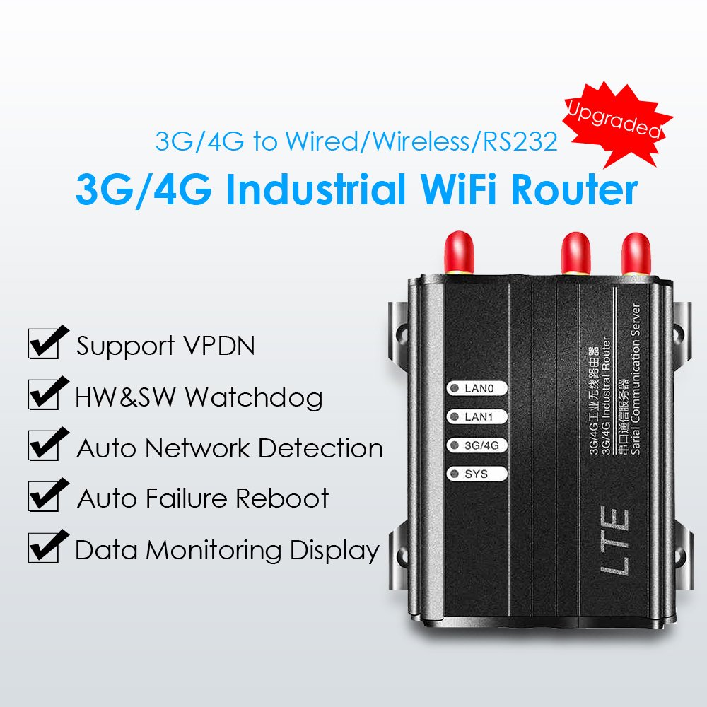 EXVIST EC25-E Mini PCIe 4G/3G LTE Industrial Router 2.4G 300M with SIM Card Slot Firewall Function for Europe VPN VPDN PPTP L2TP
